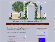 Tablet Screenshot of homegrownhearts.com